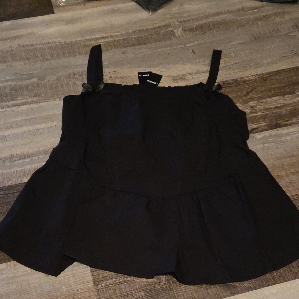 torrid Black Ruffle Camisole Tank